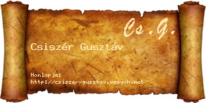 Csiszér Gusztáv névjegykártya