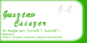 gusztav csiszer business card